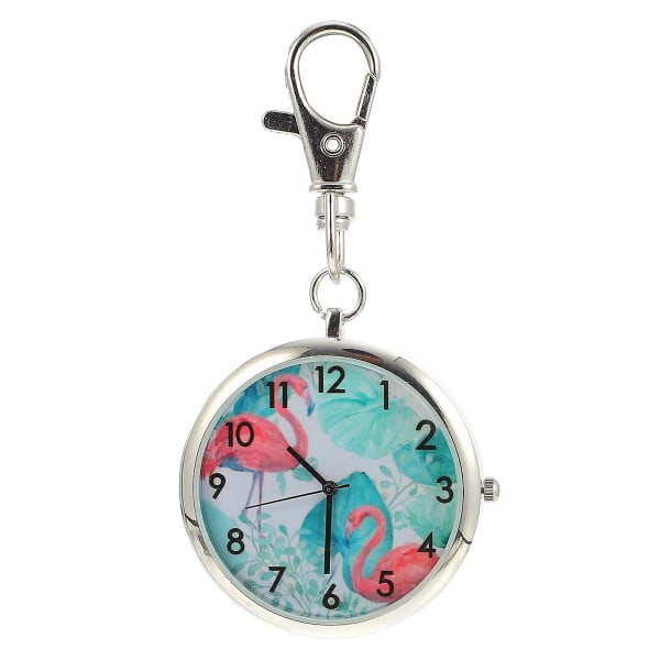 Digimon Watch Key Ring Watch Antique Pocket Watch Digital Pocket Watch Nurse Alloy WatchSilver8.5X4.