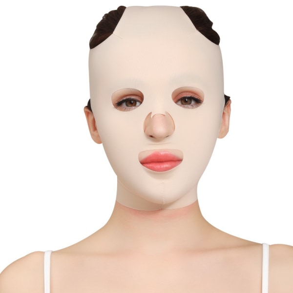 Återanvändbar V Line Lifting Mask, Dubbel Hakreducerare, Hakrem, Ansiktsbälte, Lyft och spänn ansiktet för att förhindra hängande, Skapa en V-formad Fa