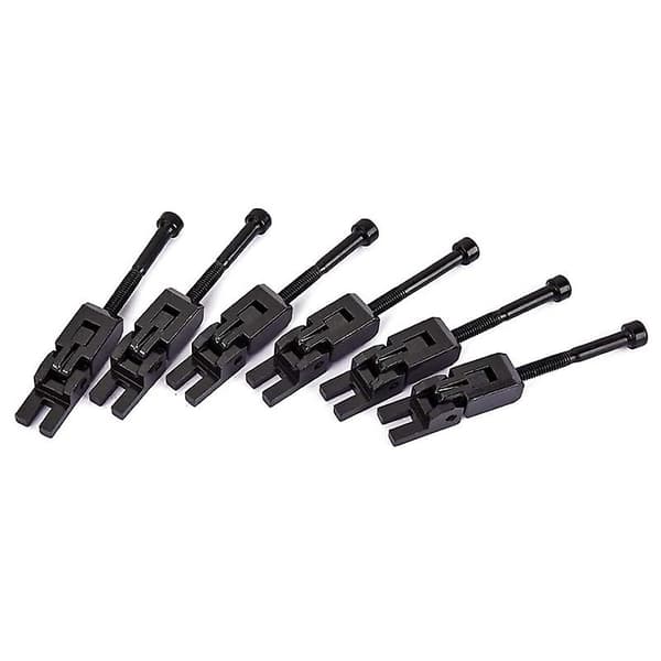 Set med 6 dubbellåsande sadlar för Floyd-Rose gitarrtremolobrygga (Svart)