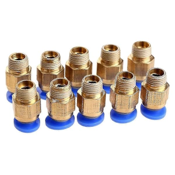 Air Hose with Male Thread, Pneumatic Quick Connector (3mm, PC6) 10 pcs