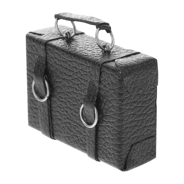 Mini resväska Miniatyr vintage resväska barn mini leksak Mini hus tillbehör Svart 4,5x4 cm Black 4.5x4cm