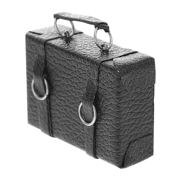 Mini Resväska Miniatyr Vintage Resväska Barn Mini Leksak Mini Hus Tillbehör Svart 4,5x4cm Black 4.5x4cm