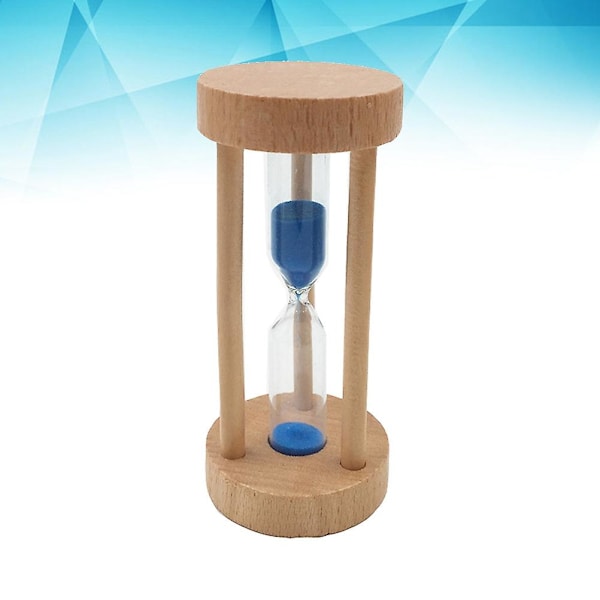 3 Minuters Trä Sandtimer Timglas Blå Sand Timer Klocka Bord Skrivbords Dekoration Blå Blue