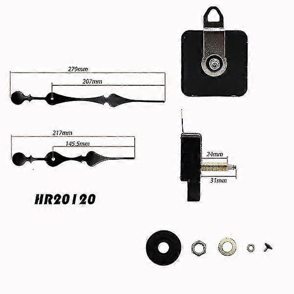 Silent Wall Clock with Hands for DIY and Repair Kit