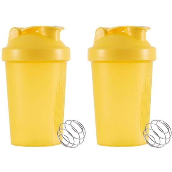 2-pack proteinpulver sportflaska - gul