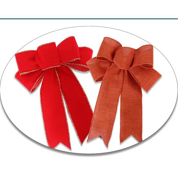 ３ STK Sløyfer fra Holiday Bows - Diagonal Stripete Julekrans Sløyfer for Juledekorasjoner & Håndverk