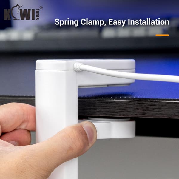 wxsp Headphone Stand, Holder with 360° Rotating Headset Hanger and Adjustable Spring Clamp, Desk Gaming Headset Holder Hook Mount, with USB 3.0 x