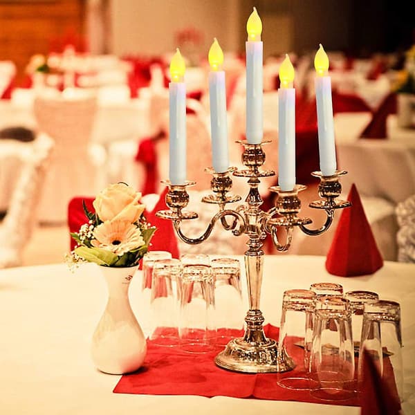 12 stk. Flammefrit LED-konisk lys, batteridrevne Harry Potter-flydende lys til fest, julepynt