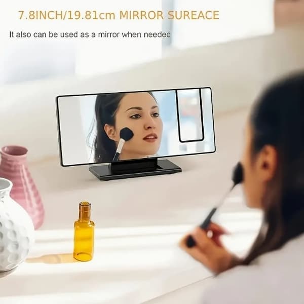 Multifunctional Digital Alarm Clock With Projector Large Display Bedroom Wall Time Projection Smart Light Up Clock Black Red