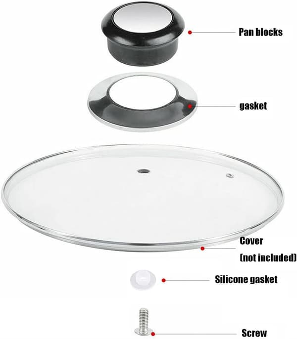 Pot Lid Knob - 8-pack - Universal Kitchen Knobs - Lid Knob - 5 - 12mm Universal - Stainless Steel