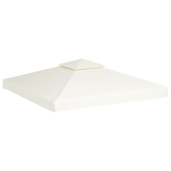 Pavilion Roof 310 g/m² 3 x 3 m Cream White - Sunshade Fabric Only, No Support Structure