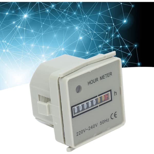 HM2/UWZ48 AC 220-240V Mechanical Hour Meter for Household and Industrial Use, with Fixed Loop