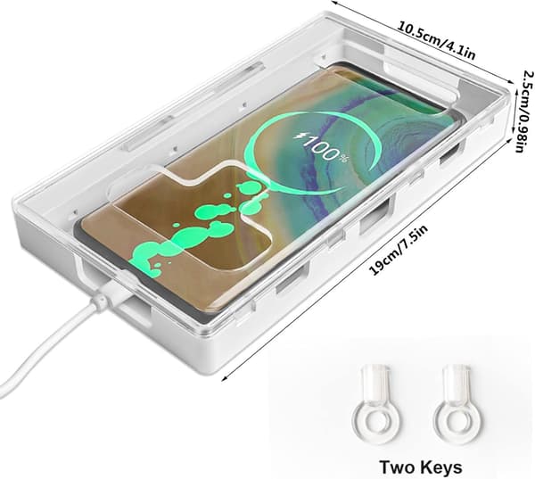 Portable Phone Lock Box, Self-Discipline Box to Help Children, Students