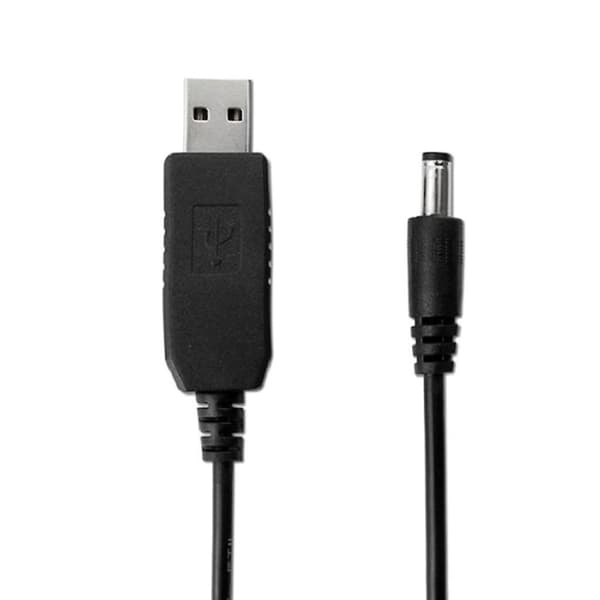 USB 5V til DC 5.5mmx2.1mm 9V12V Ladekabel Strømkabel Stik Co