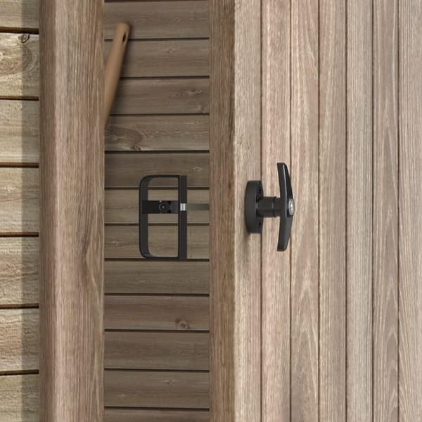 Barn Door Lock, T-Handle Barn Door Lock, 5-1/2 \" Stem - 2 Keys - Barn Door Hardware - Black (Barn Lock - 1)