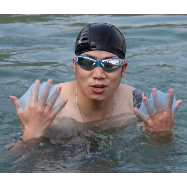 3 paria Uinti Uinti Pehmeä Silikoni Vaihteet Mela Evät Sormet Kämmen Kämmennauha Harjoitushanskat Vedenkestävyys