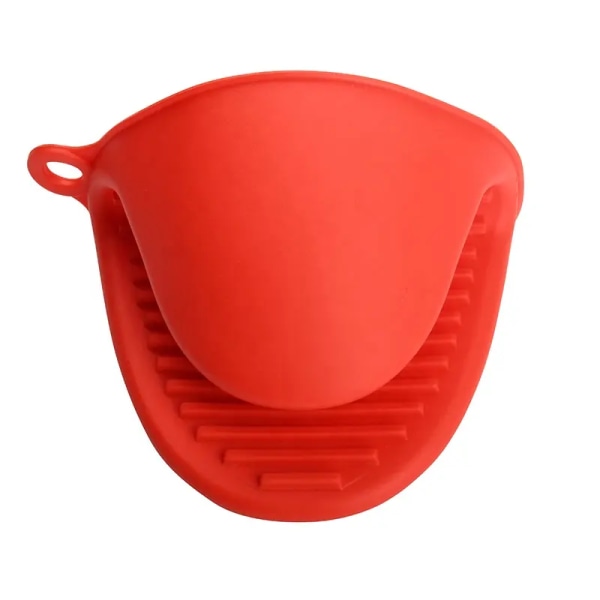 DADA gryteholder i silikon, mini kjøkkenvotte for matlaging og baking, varmebestandig løsning, 1 par (rød)
