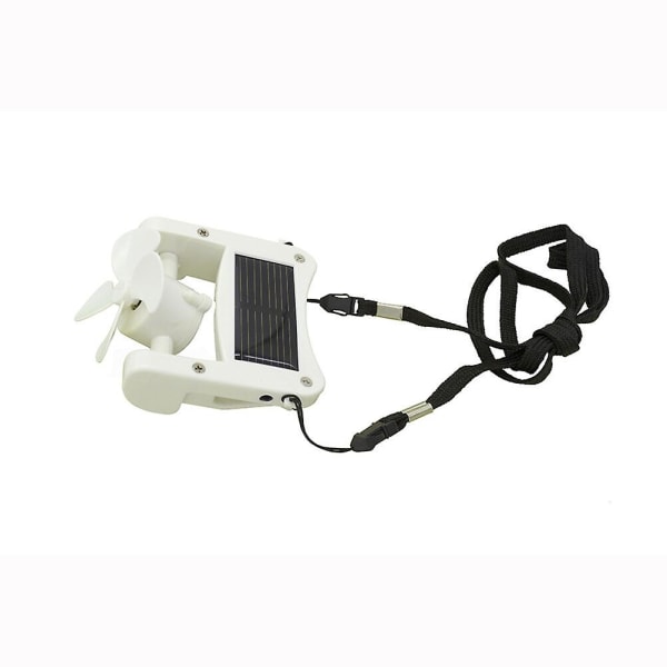 Mini Solar Powered Fläkt Clip-on USB Kylfläkt För Bergsklättring Camping - Vit Vit White