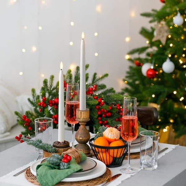 Candle - 6 pieces - LED - candle - Halloween - Tealight - With remote control - movable flame - dimmable - timer function
