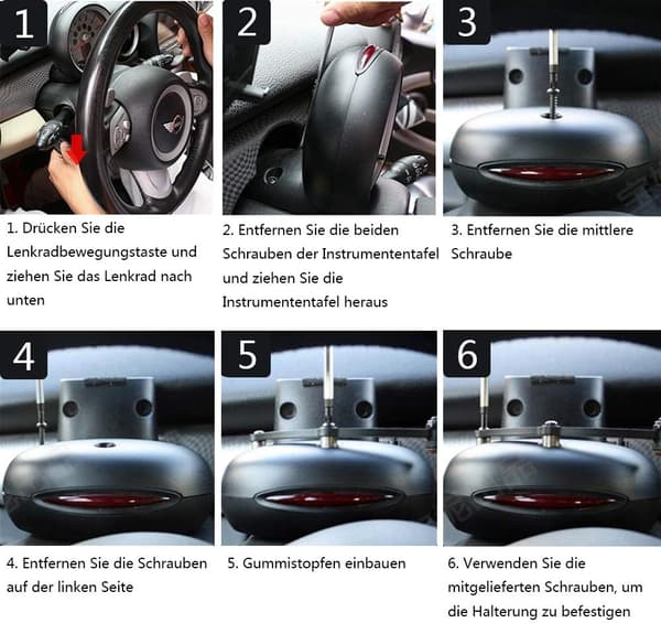 Mini Cooper 360° Invisible Foldable Mobile Phone Holder for Mini Cooper R55 R56 R57 R60 R61 (Mini R)