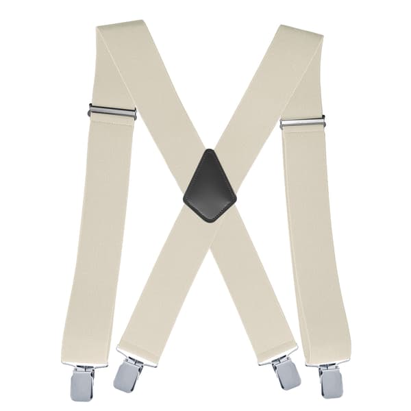 Fasjonable justerbare elastiske bukseseler for menn med klips, 120cmx5cm X-form