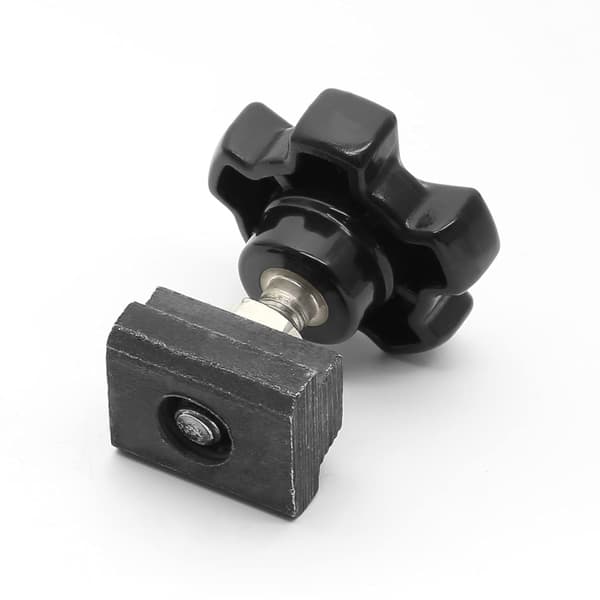 5 STK M10 T-slidsmøtrik 5 STK Sort