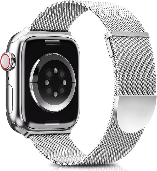 Silver-remmer kompatible med Apple Watch-reim 41mm 40mm 38mm