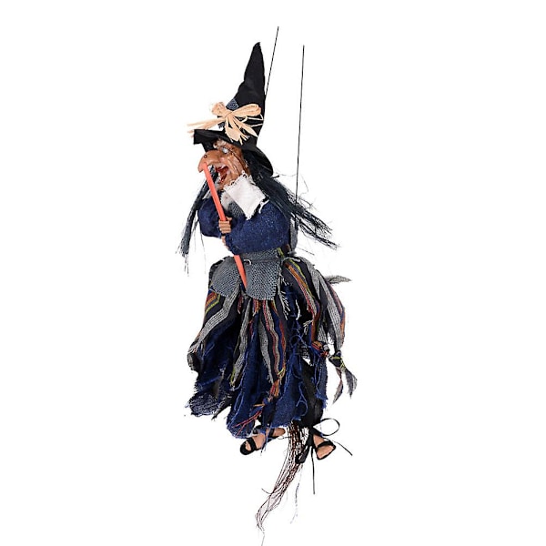Hekse Kost Halloween Stil Vedhæng Halloween Hexe Vedhæng Animerede Halloween Rekvisitter Halloween Ornament Mørkeblå 50X20CM Dark Blue 50X20CM
