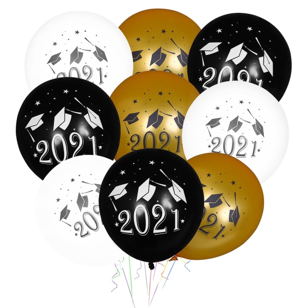 12 stk. 12 tommer Graduation Party Balloner Chic Latex Balloner Party Balloner 12X6CM 12X6CM