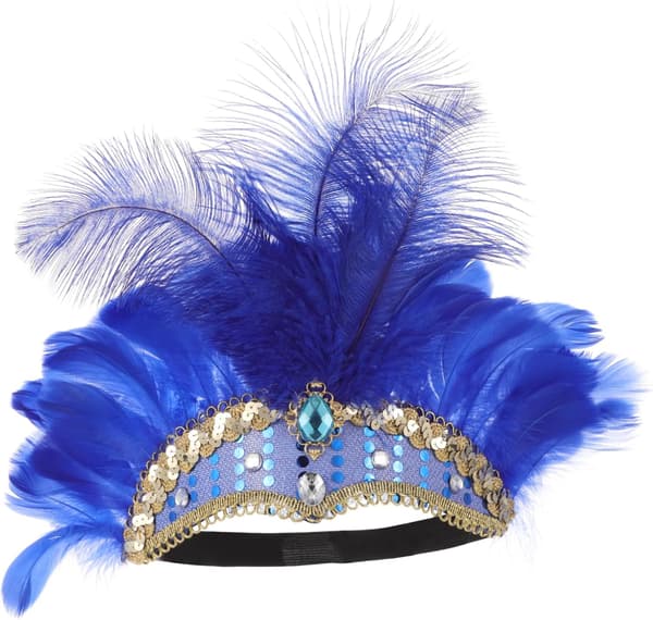 Gotisk karnevalshodeplagg for kvinner Cosplay Hodeplagg Flapper Tilbehør til Halloween og Teselskap