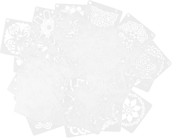 36 Pcs Mandala Wall Stencils Reusable PET Painting Tools Round Edges