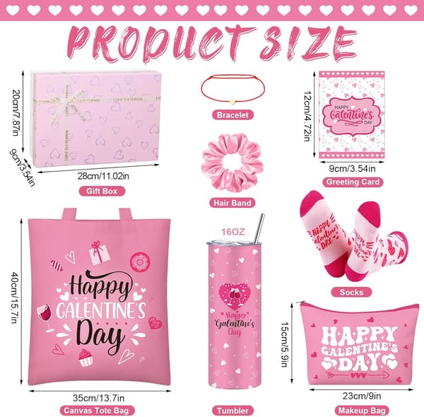 8 stk. Happy Galentine's Day for kvinner fest