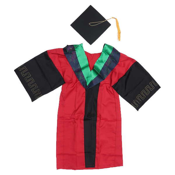 1 stk eksamenssesong Baccalaureate kjole akademisk kjole doktorgrad eksamen kjole kappe for grad Red 114X100X0.5CM
