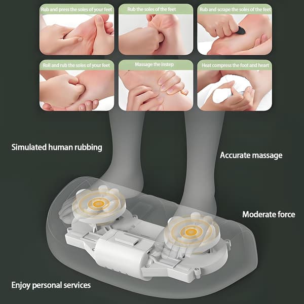 This massager features massage rollers and a constant temperature function, making it suitable for relieving foot pain at home or in the office.