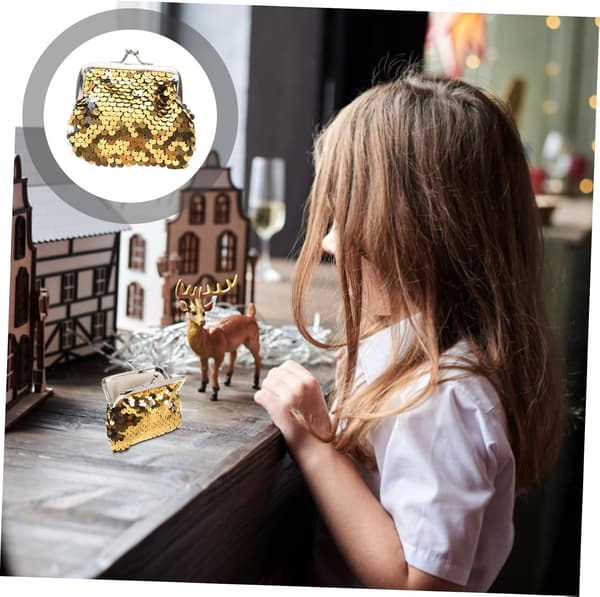 Moderigtig Mini Paillettaske Vendbar Paillettaske
