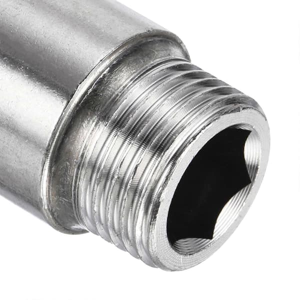 Brusehoved forlængerarm, 4-pak 201 rustfrit stål G1/2 han til hun gevind 40 mm lang rørfitting brusehoved forlænger