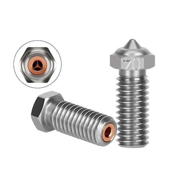 3D-skriverdyse-tilbehør for QIDI X PLUS3/ X MAX3/X SMART3 Messing/Stål Rustfritt stål Stainless steel