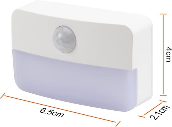 Natlampe med bevægelsessensor, sensorlampe, 2 LED-skabslamper, batteridrevet accentlampe, kold hvid Cool White
