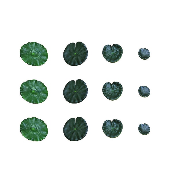12 stk. Foto Ornament Simuleret Akvarium Dekoration Vandlilje Puder Ornamenter Akvarium Blomst Ornament Green 28*28*3cm
