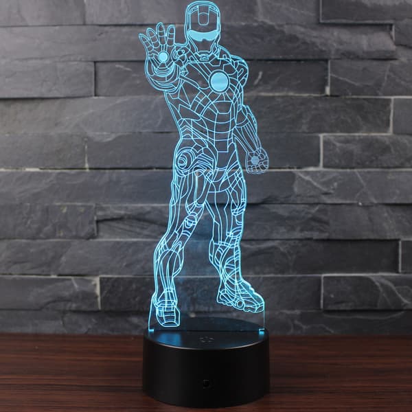 LED Superhero 3D Night Light (Iron Man), Optical Illumination, 16 Co