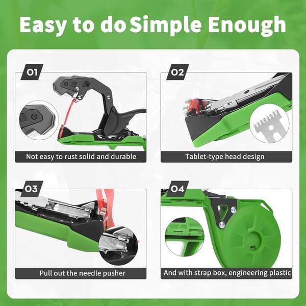 Plant Tying Machine, Lightweight Tying Machine, Tying Machine for Tomatoes Vineyards Fruit Trees Vegetables, Agriculture