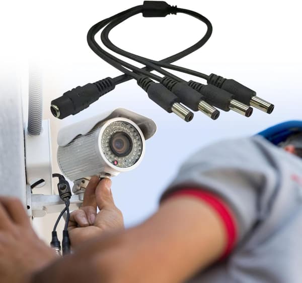 Hun Han Forlængerkabel Flere Enheder Strømsplitterkabel Til Overvågningssystem 5521 Forlængerkabel Til LED-strips Lys CCTV