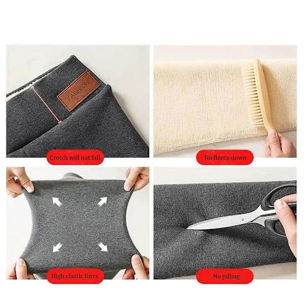 Fodrade leggings för kvinnor, mönstrade, varma vintertights, tjocka byxor i sammet och kashmir, hög midja S