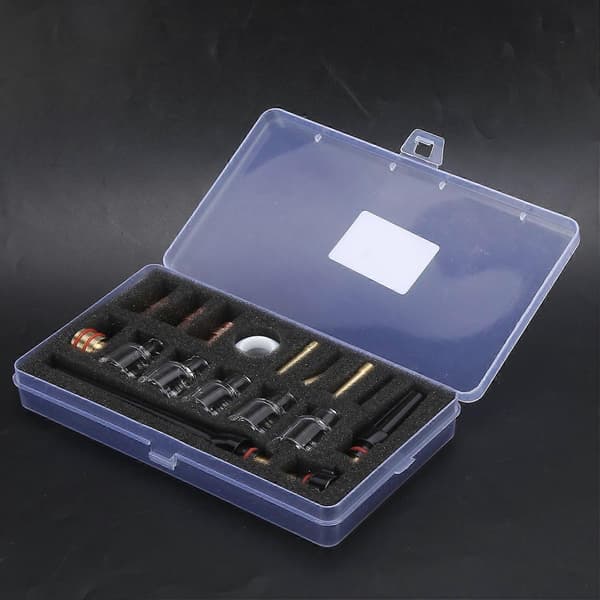 Svejsebrænder Tilbehørssæt Glas Kop Messing Wolframklemme Forbrugsvarer til WP-17/18/26