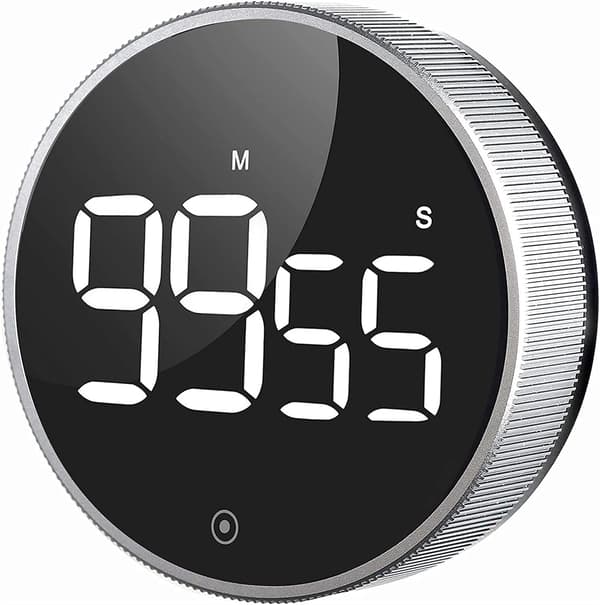 Kjøkkentimer, magnetisk nedtellingstimer med LED-display