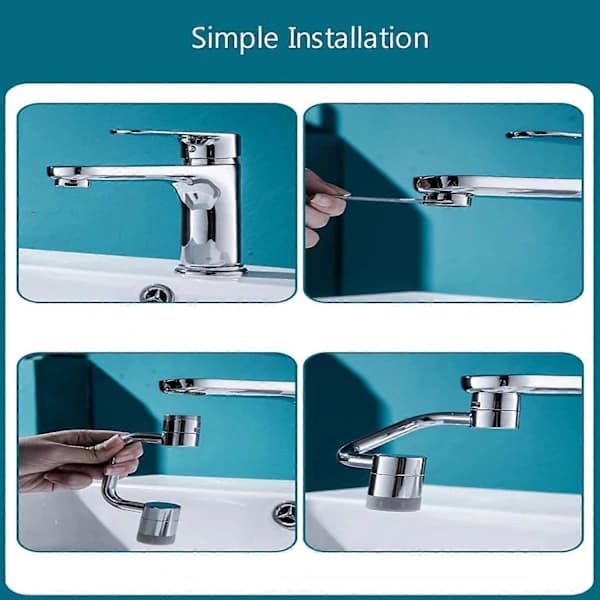 Universal 1080 Degree Swivel Extension Faucet