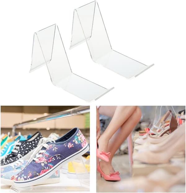 5 stk Akryl Skodisplaystativ Skostativ for Butikk Flat Displayholder Egnet