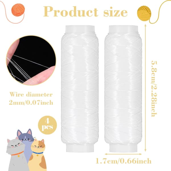 4 kpl kalastussyöttikuminauhaa 0,2 mm