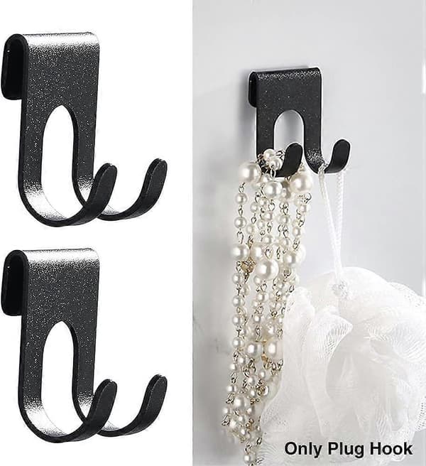 Self-Adhesive Razor Holder, 4 Pcs Heavy Duty Shower Razor Holders, Wall Mounted Razor Hook Hanger Stand Plug Hooks