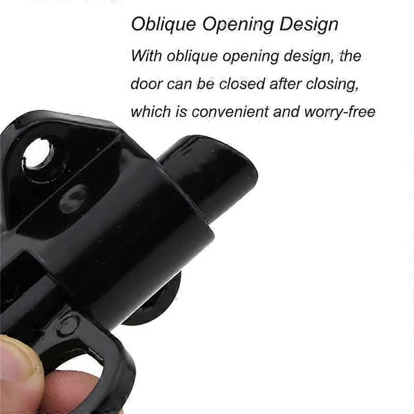 2-pack spring-loaded latch sliding lock, used for automatic door closing, barrel bolt automatic